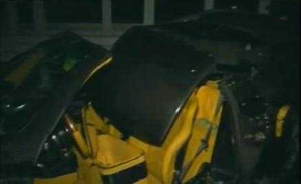 La Pagani Zonda distrutta sulla autostrada A10 Spotorno